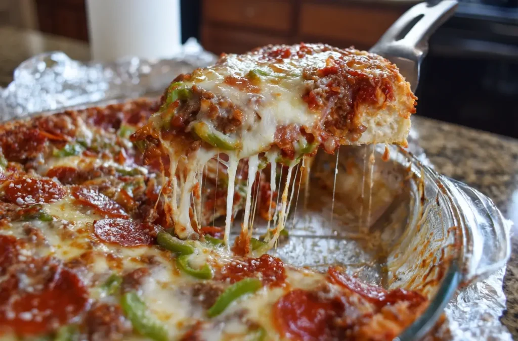 Cheese Tortellini Pepperoni Pizza Casserole
