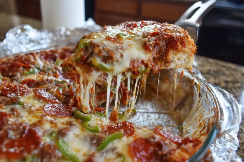 Cheese Tortellini Pepperoni Pizza Casserole