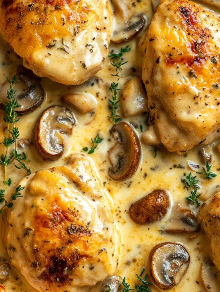 Cheesy Baked Chicken with Mushrooms