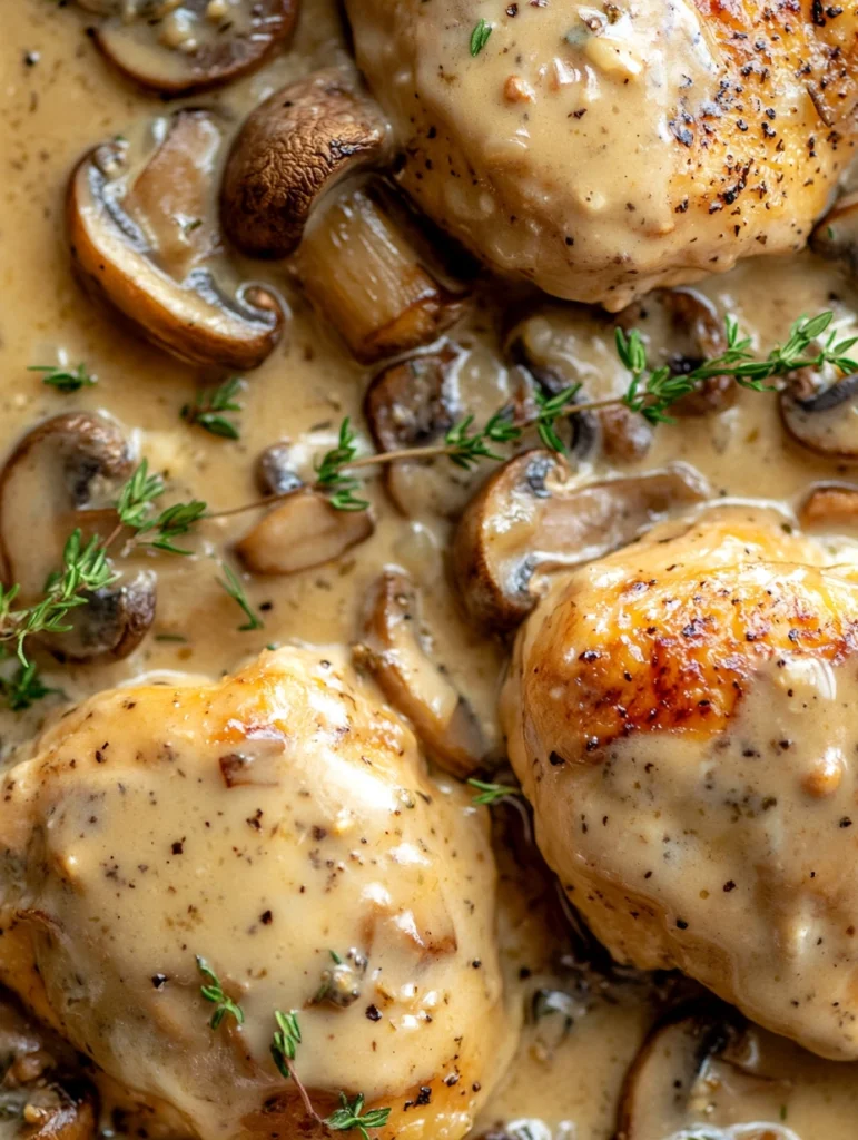 Cheesy Baked Chicken with Mushrooms