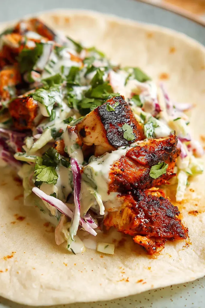 Chipotle chicken tacos with pineapple salsa