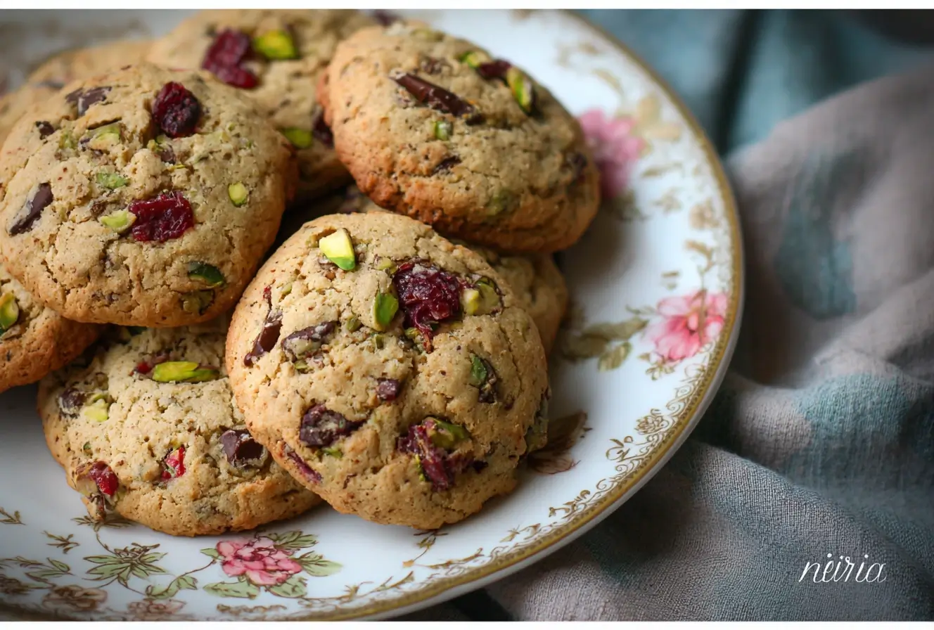 Cranberry Orange Pistachio Cookies