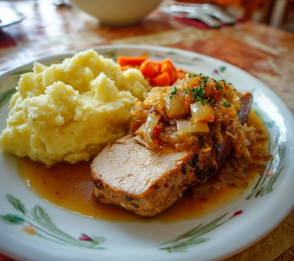 German Pork Chops and Sauerkraut