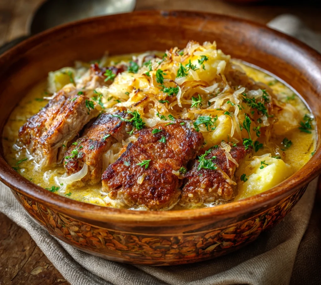 German Pork Chops and Sauerkraut