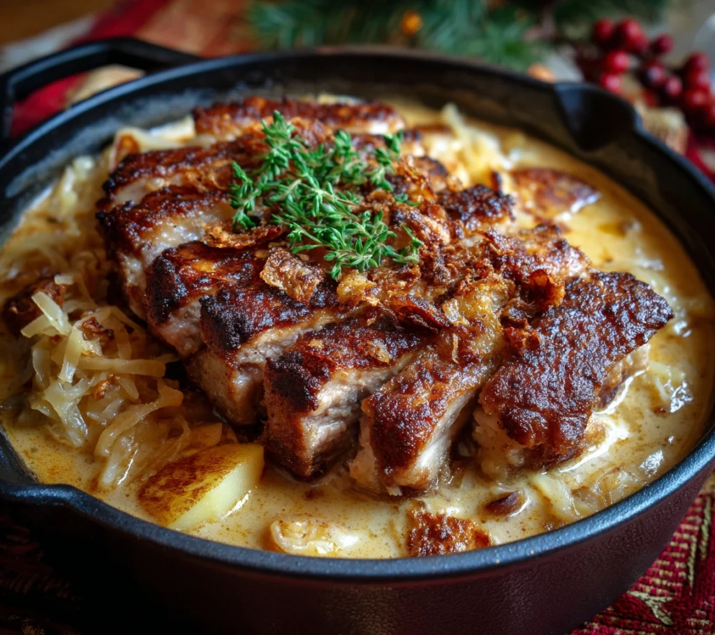 German Pork Chops and Sauerkraut