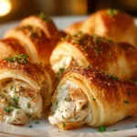 Oven Baked Herb and Cheese Stuffed Croissants