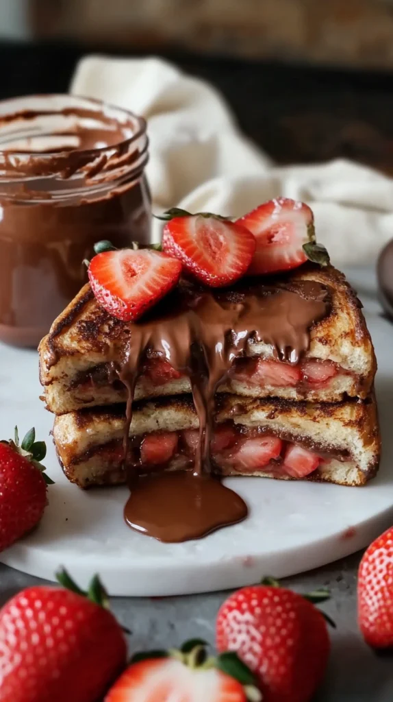 STRAWBERRY NUTELLA MILK TOAST