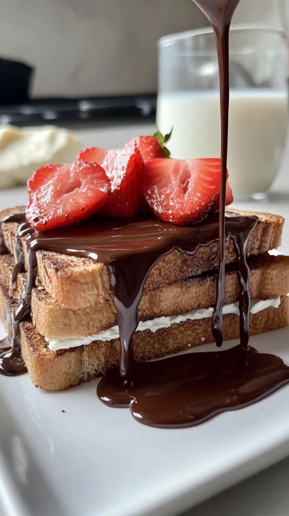 STRAWBERRY NUTELLA MILK TOAST