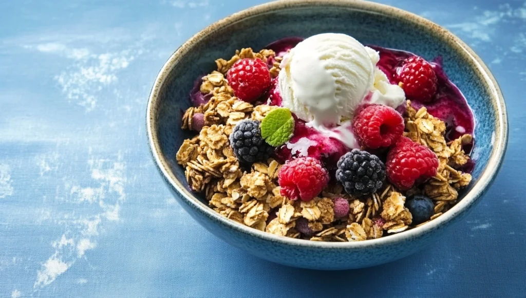 jammy berry granola crisp