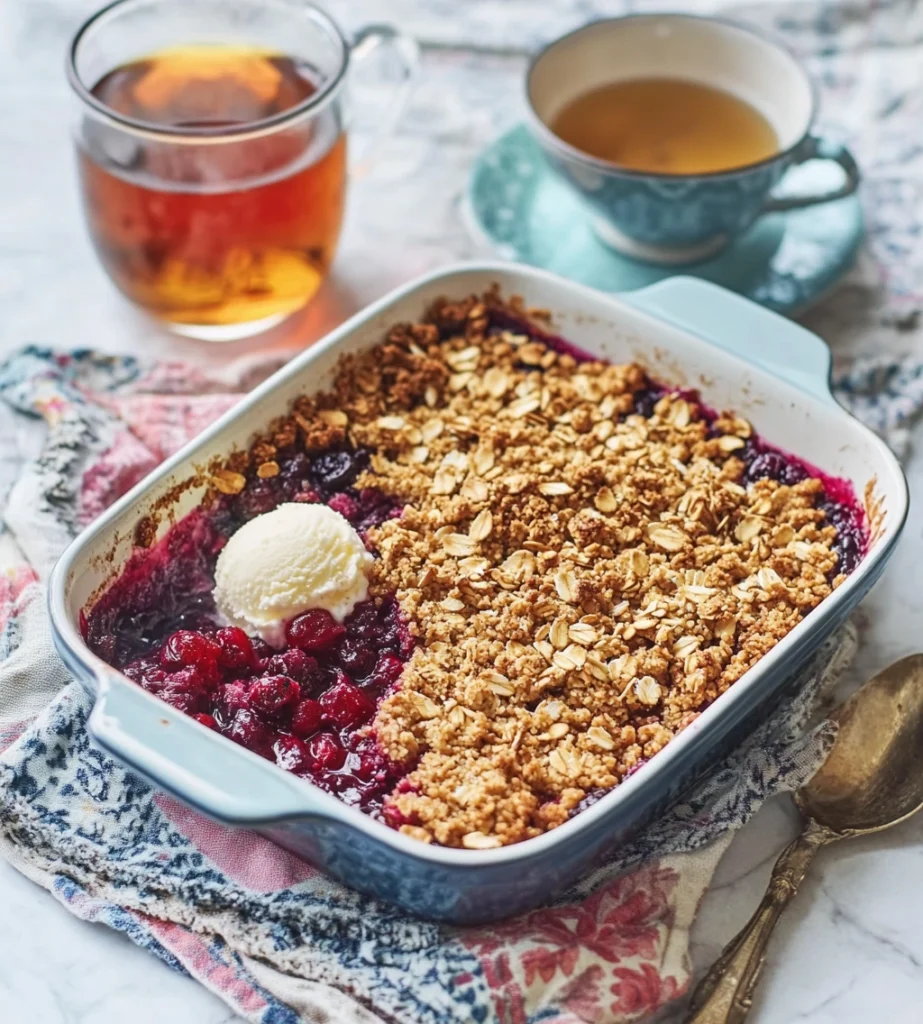 jammy berry granola crisp