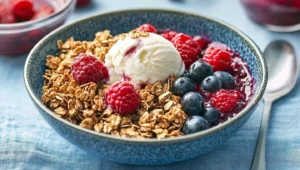 jammy berry granola crisp