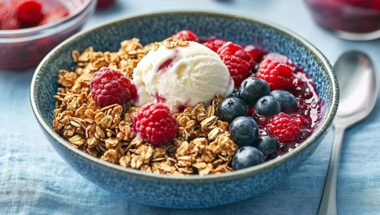 jammy berry granola crisp