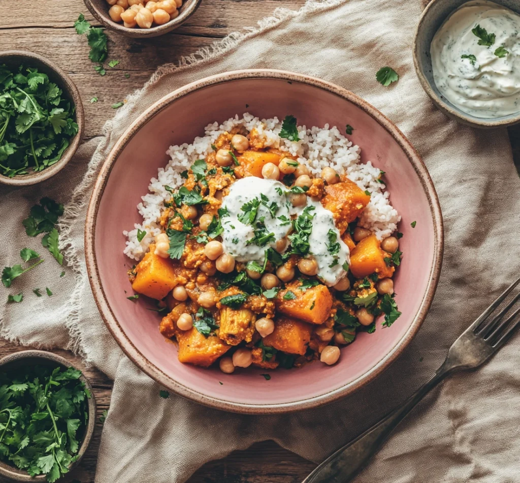Chicken Squash and Chickpea Stew