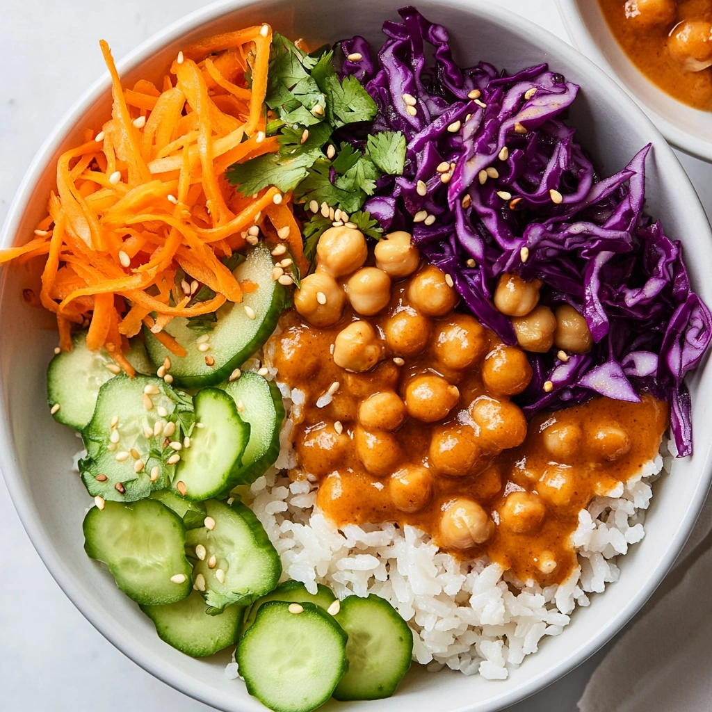 Peanut Chickpea Protein Bowls