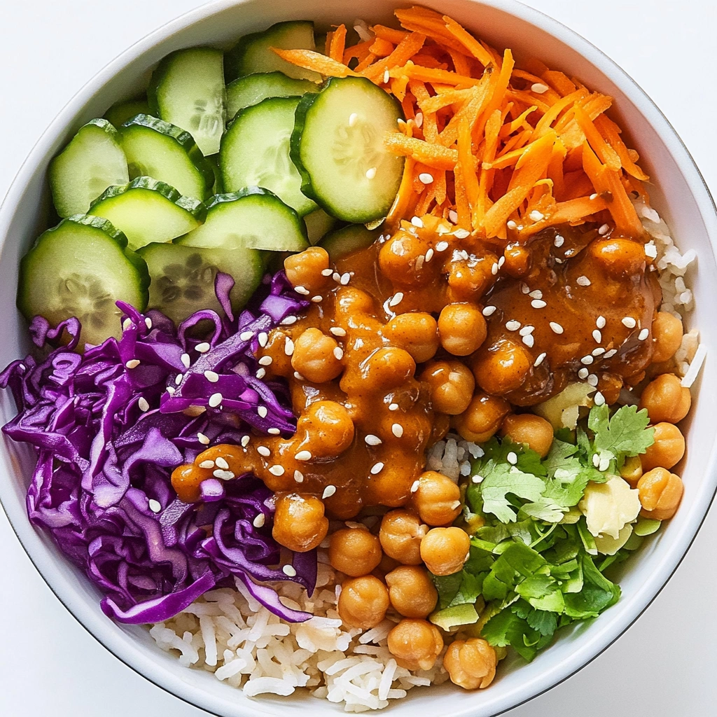 Peanut Chickpea Protein Bowls