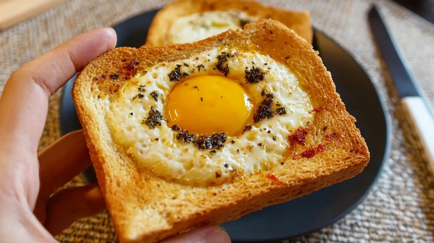 Air Fryer Cheesy Egg Toast