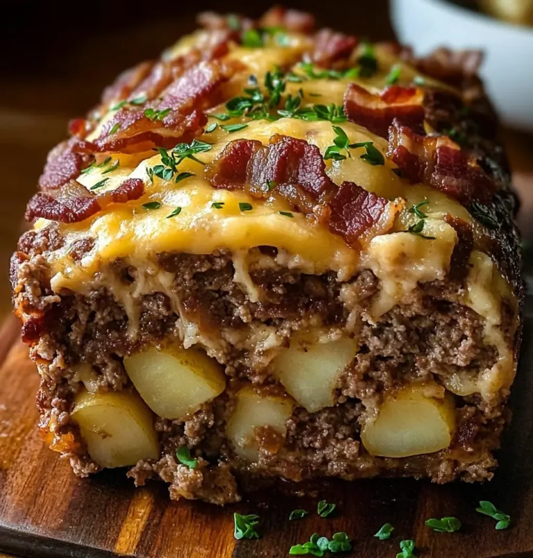 Bacon and Sausage-Stuffed Potato Loaf