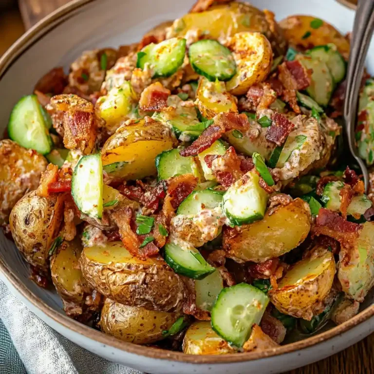 Chili Crisp Smashed Potato Salad