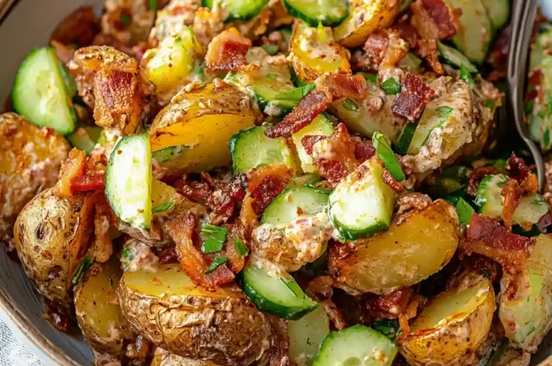 Chili Crisp Smashed Potato Salad