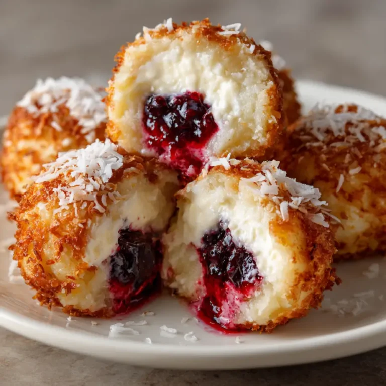 Cream and Berry Pastry Balls