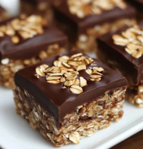 no-bake chocolate oat bars