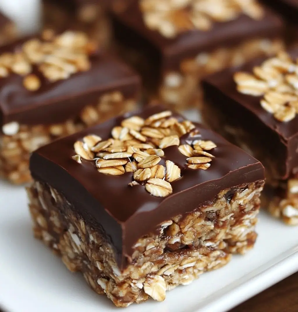 no-bake chocolate oat bars