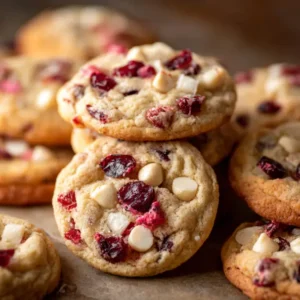 Raspberry and White Chocolate Chip Cookies