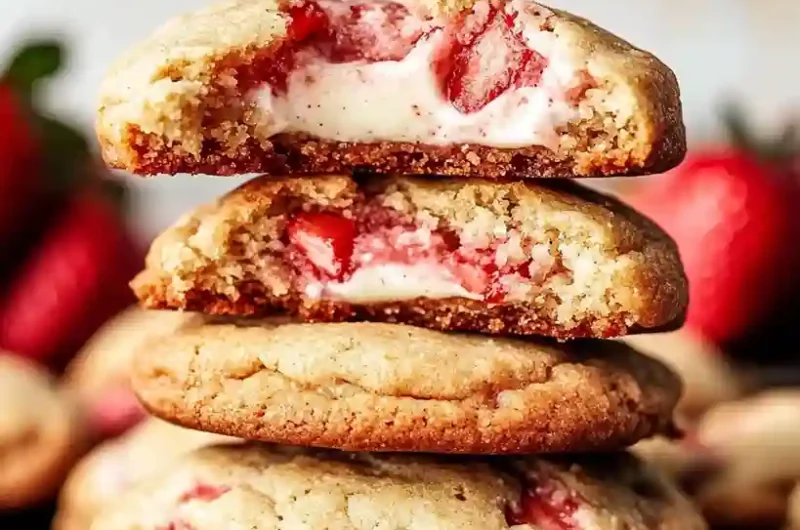 Strawberry Cheesecake Cookies