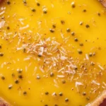 mango and passion fruit curd sunshine tart
