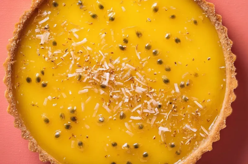 Mango and Passion Fruit Curd Sunshine Tart: A Tropical Paradise on Your Plate