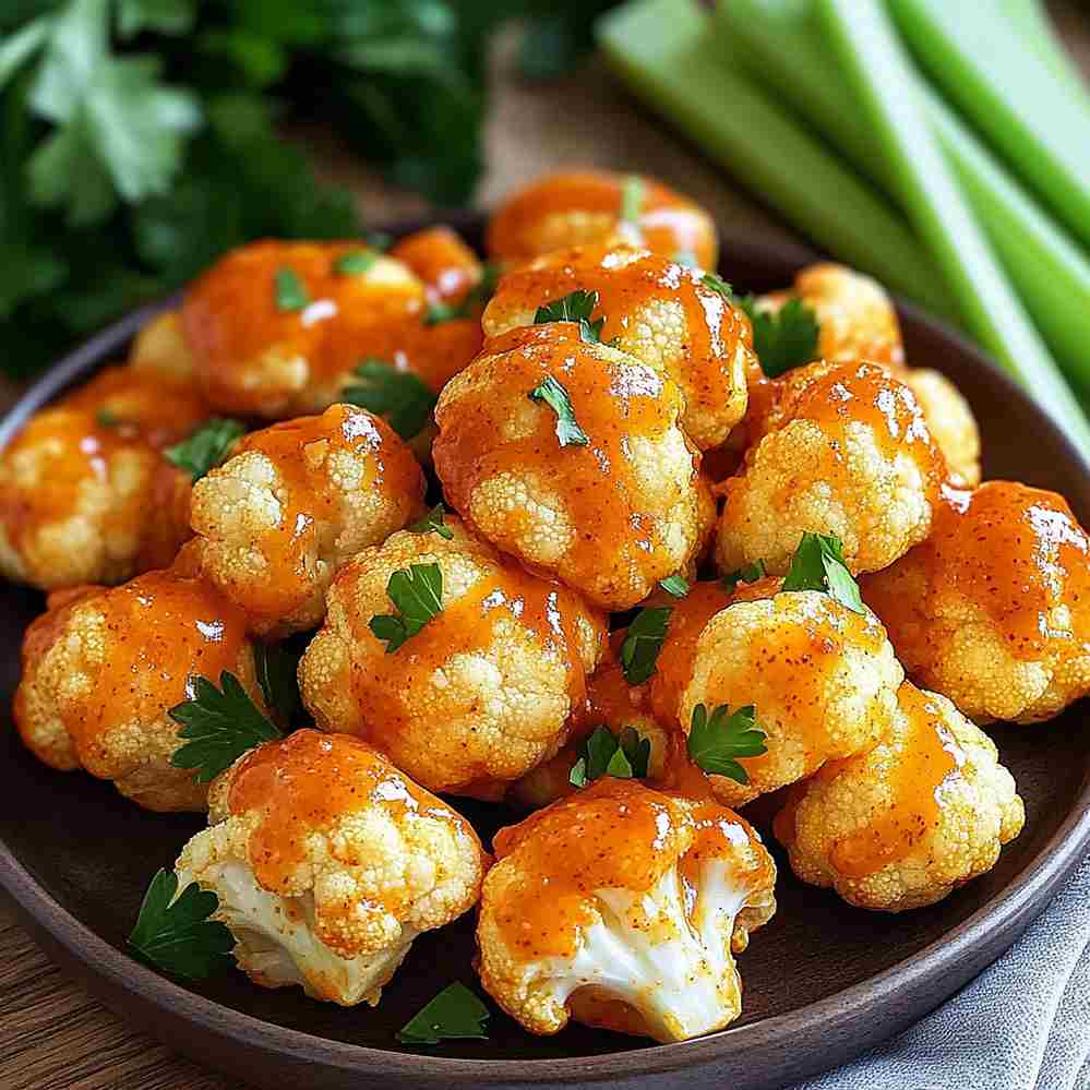 Air Fryer Buffalo Cauliflower Bites