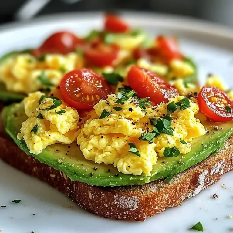 Avocado Toast with Scrambled Eggs
