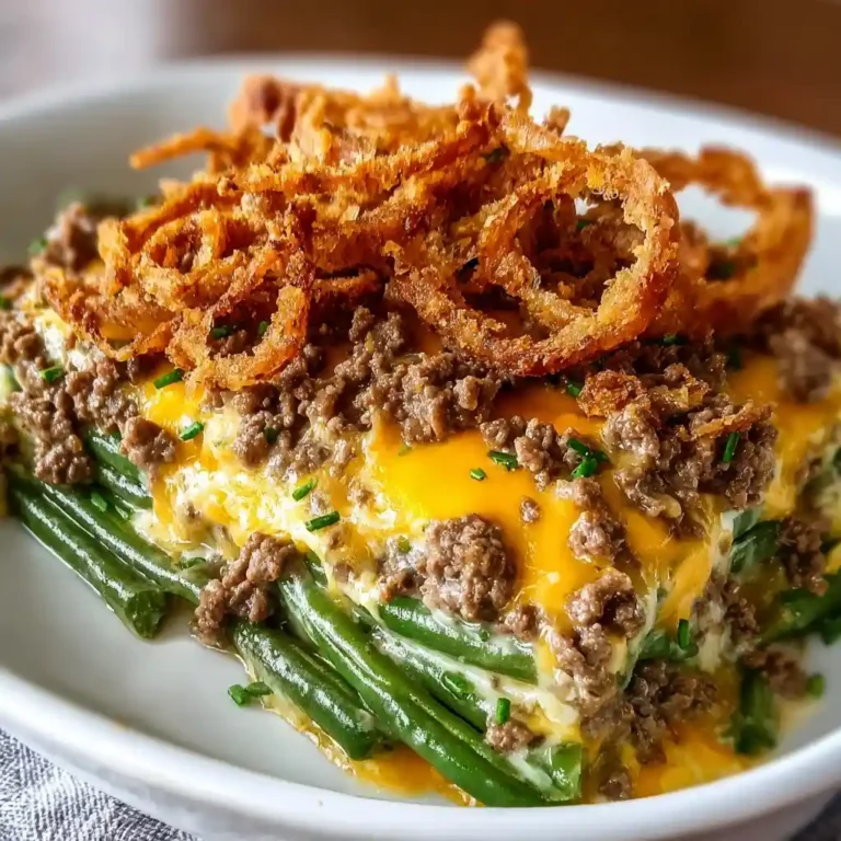 Cheesy Hamburger Green Bean Casserole