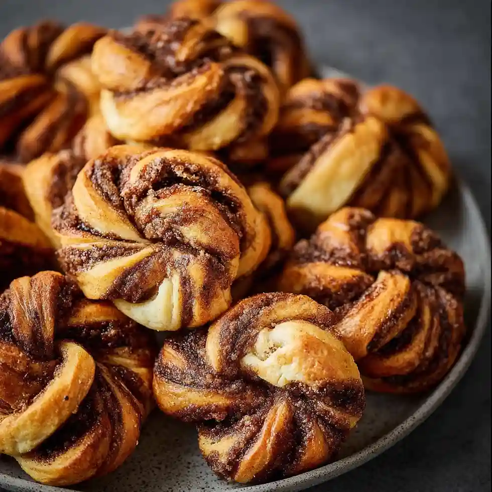 Cinnamon Knots with Coffee Icing