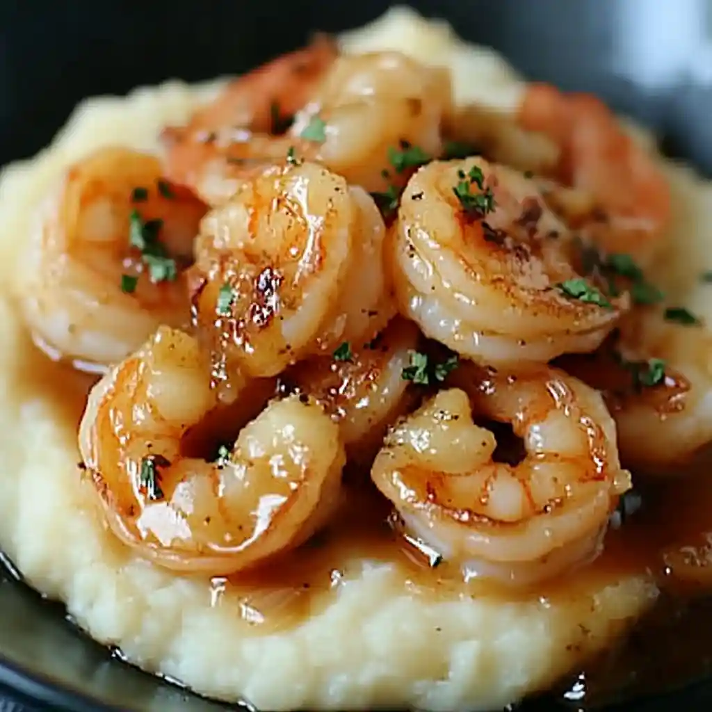 Garlic Butter Shrimp and Mashed Potatoes