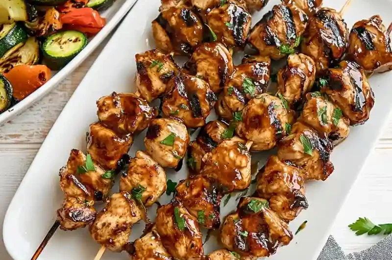Grilled Teriyaki Chicken Kebabs