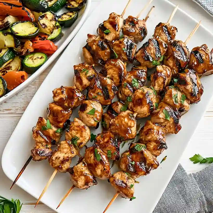 Grilled Teriyaki Chicken Kebabs