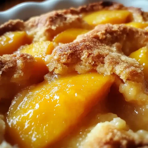 Lazy Mans Pie Peach Cobbler