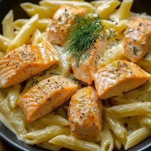 Lemon Dill Salmon Penne Pasta