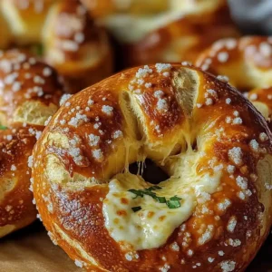 Mozzarella Stuffed Soft Pretzels