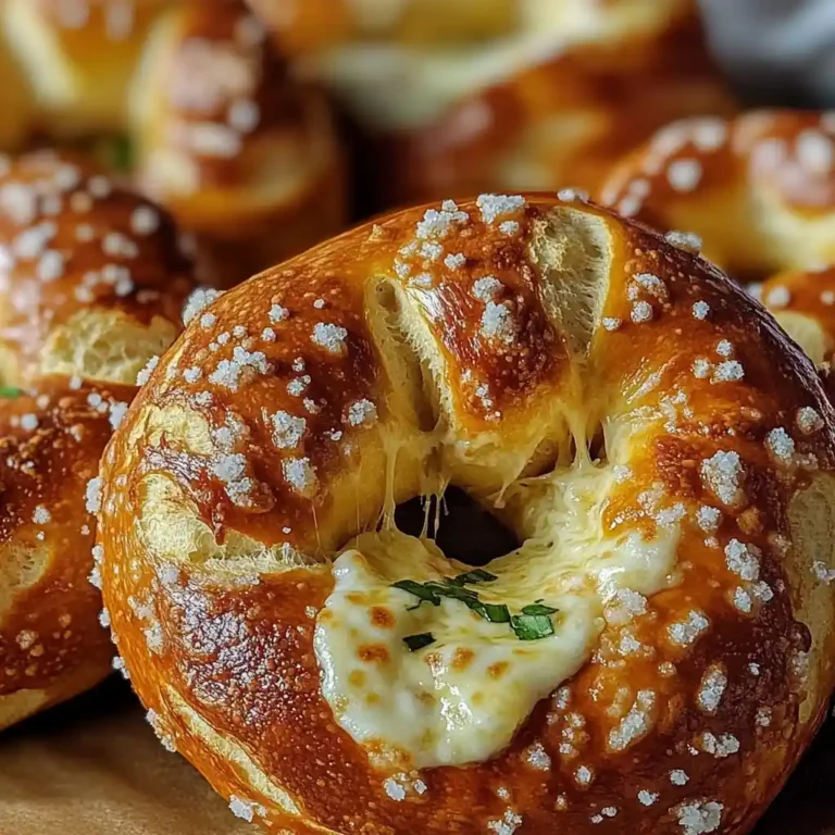 Mozzarella Stuffed Soft Pretzels