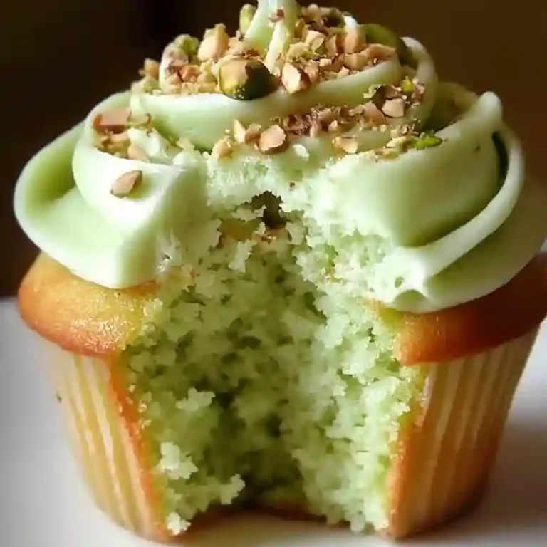 Pistachio Cupcakes with Vanilla Buttercream Frosting
