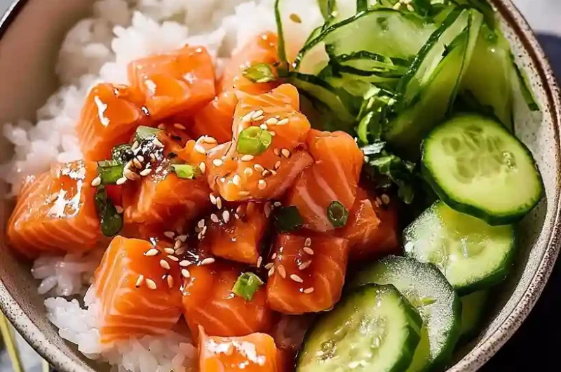 Spicy Salmon Sushi Bowls