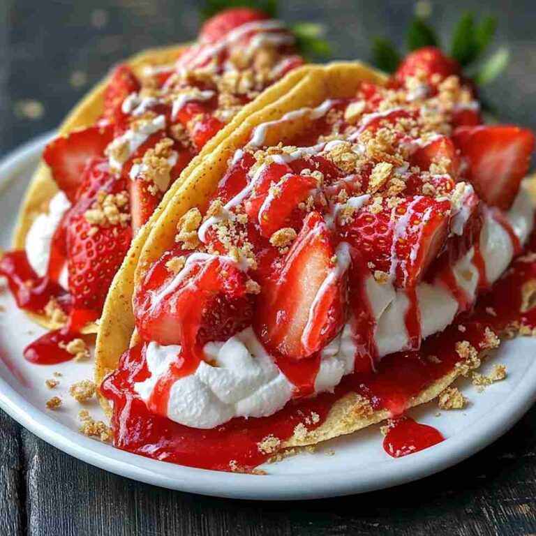 Strawberry Crunch Cheesecake Tacos