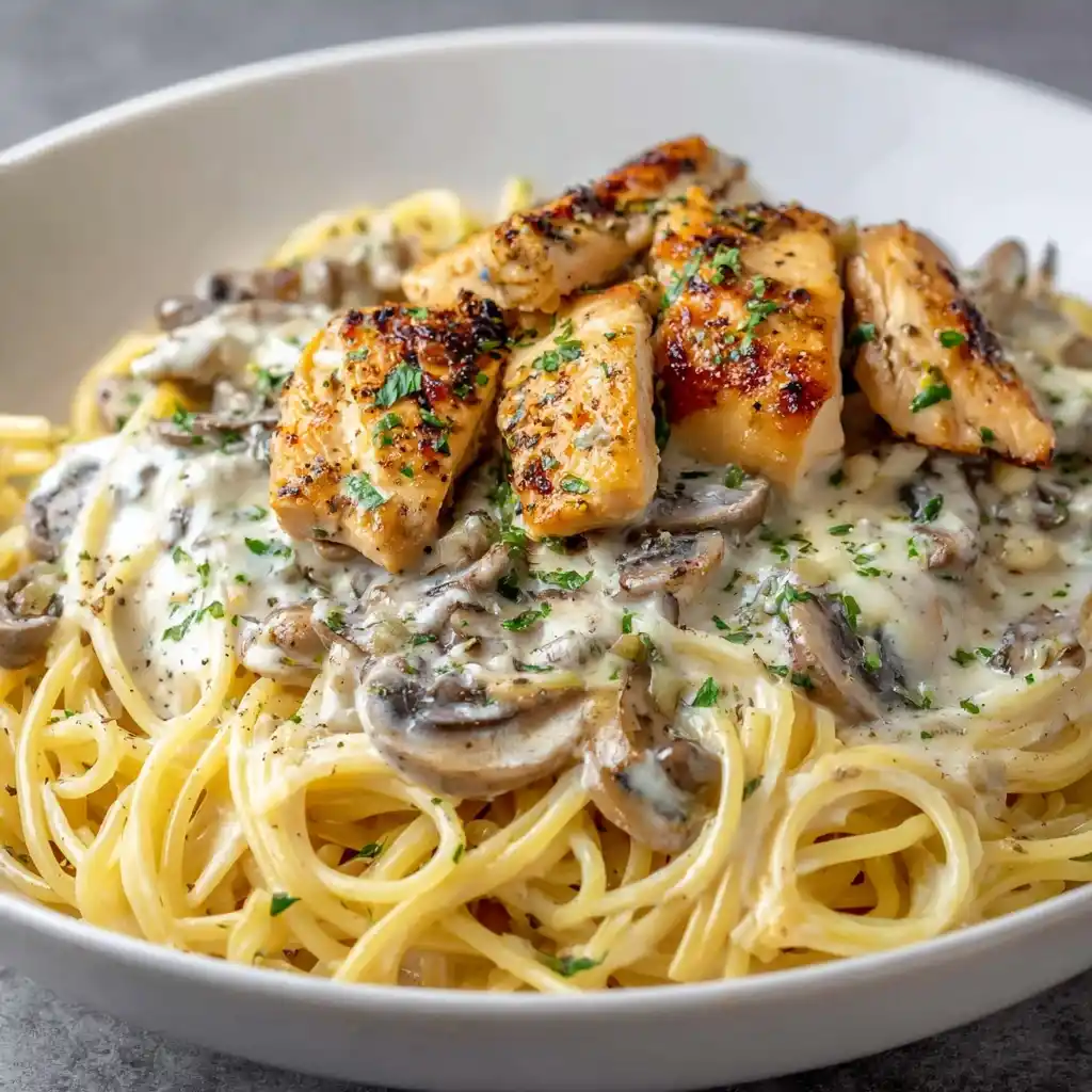 Creamy Chicken And Mushroom Pasta