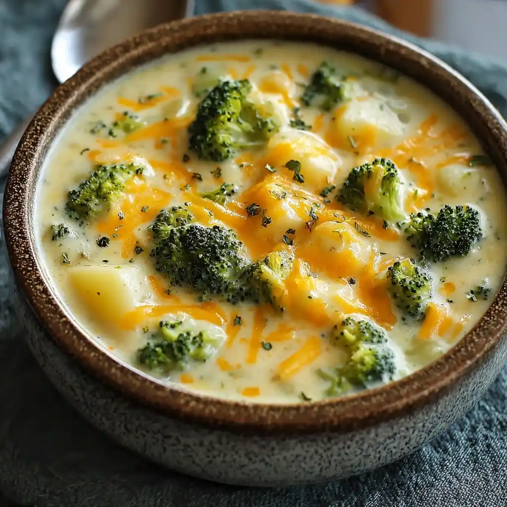 Crockpot Broccoli Cheddar Potato Soup