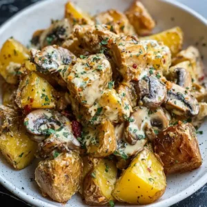 Crockpot Garlic Parmesan Chicken and Potatoes