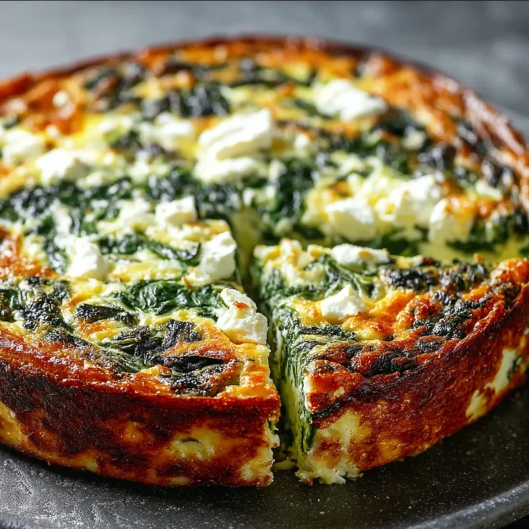 Crustless Spinach and Feta Quiche