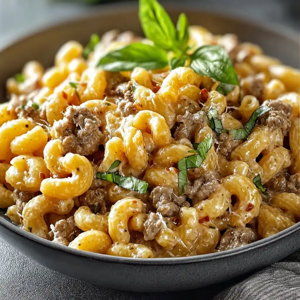 High-Protein Creamy Beef Pasta