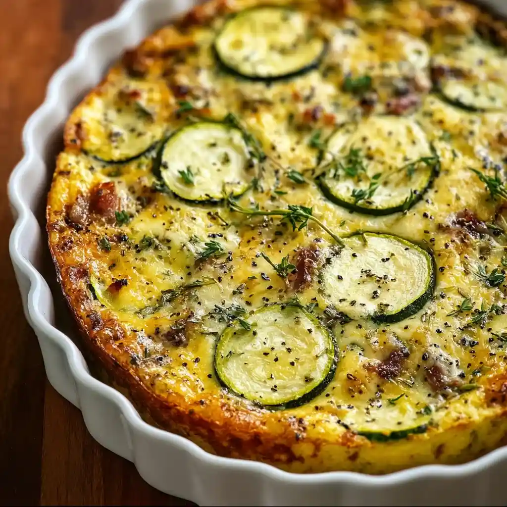 Italian Herb Crustless Zucchini Quiche